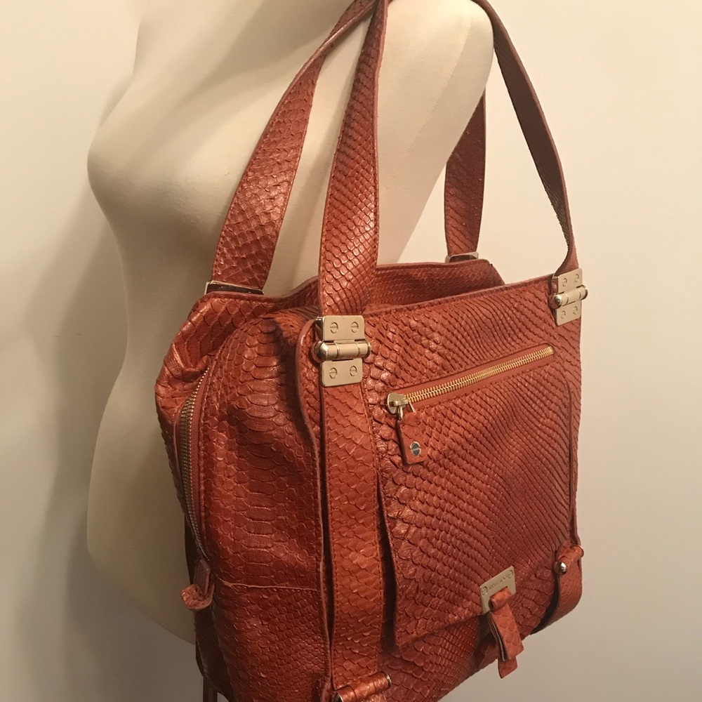 XL Jimmy Choo Tote with flap outer zipper pocket